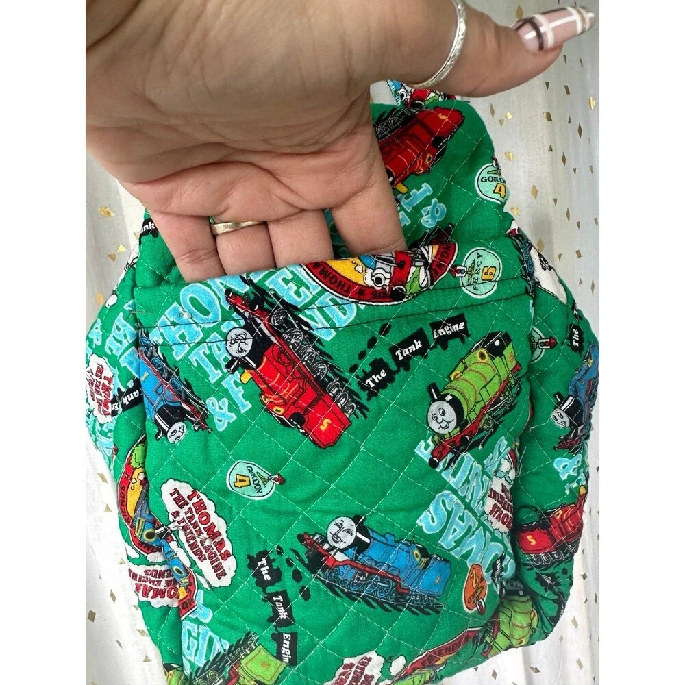 Handmade Handcrafted Thomas The Tank Engine & Friends Cartoons Quilted Tote Bag